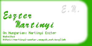 eszter martinyi business card